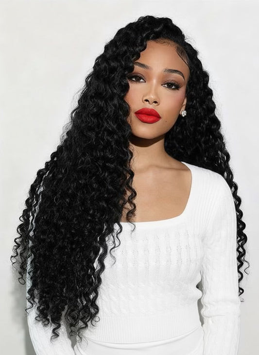 Glueless 5x5 HD Closure Wig Pineapple Wave with Bleached Knots