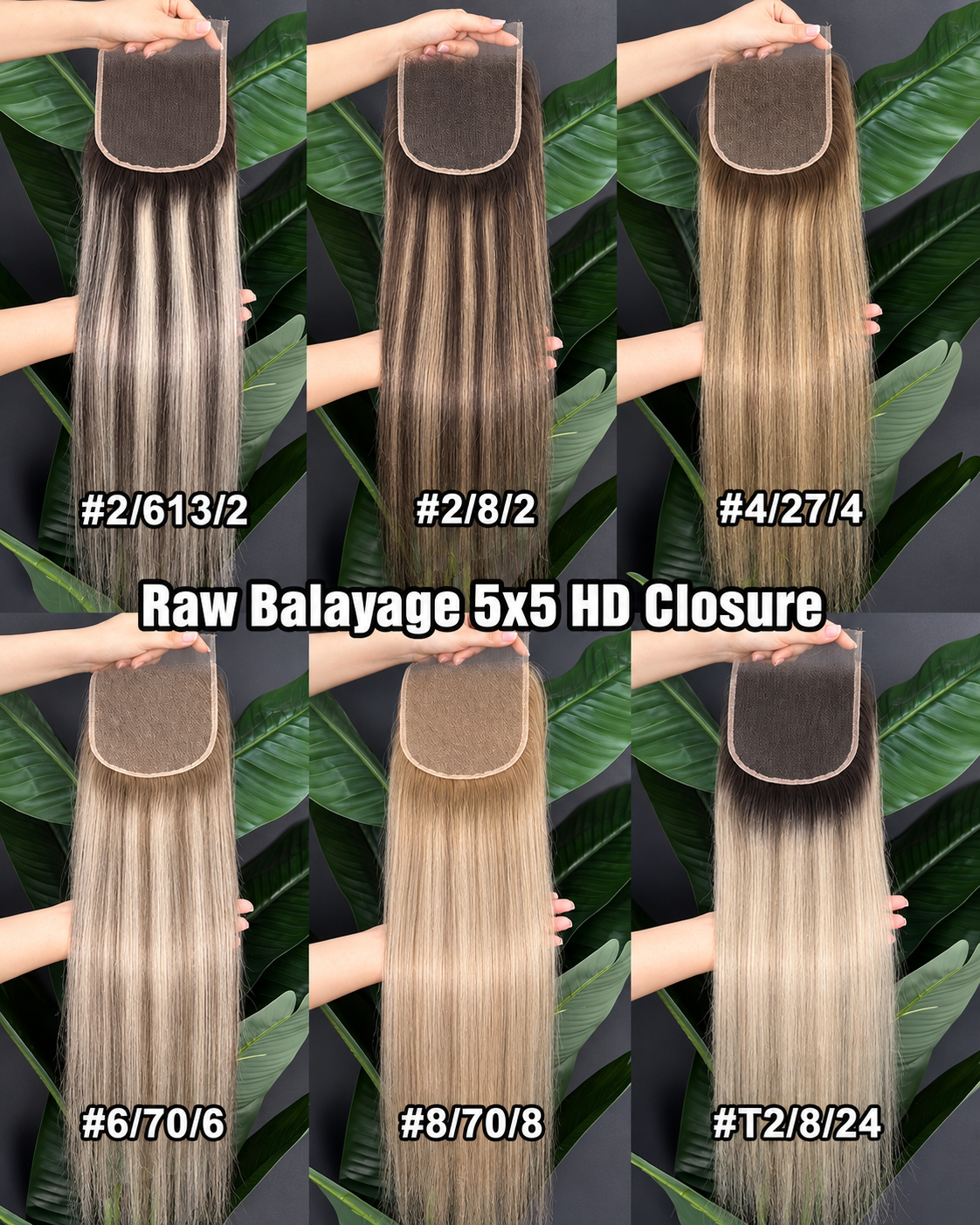 Raw Balayage 5x5 HD Lace Closure — Vietnamese Straight