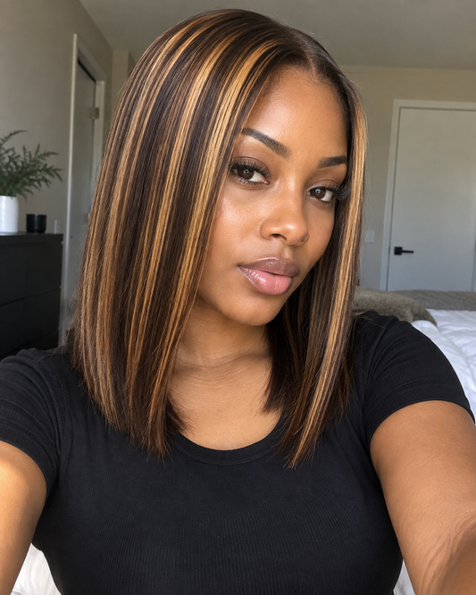 Buttercup 13x4 Transparent Lace Front Bob Wig – 100% Human Hair