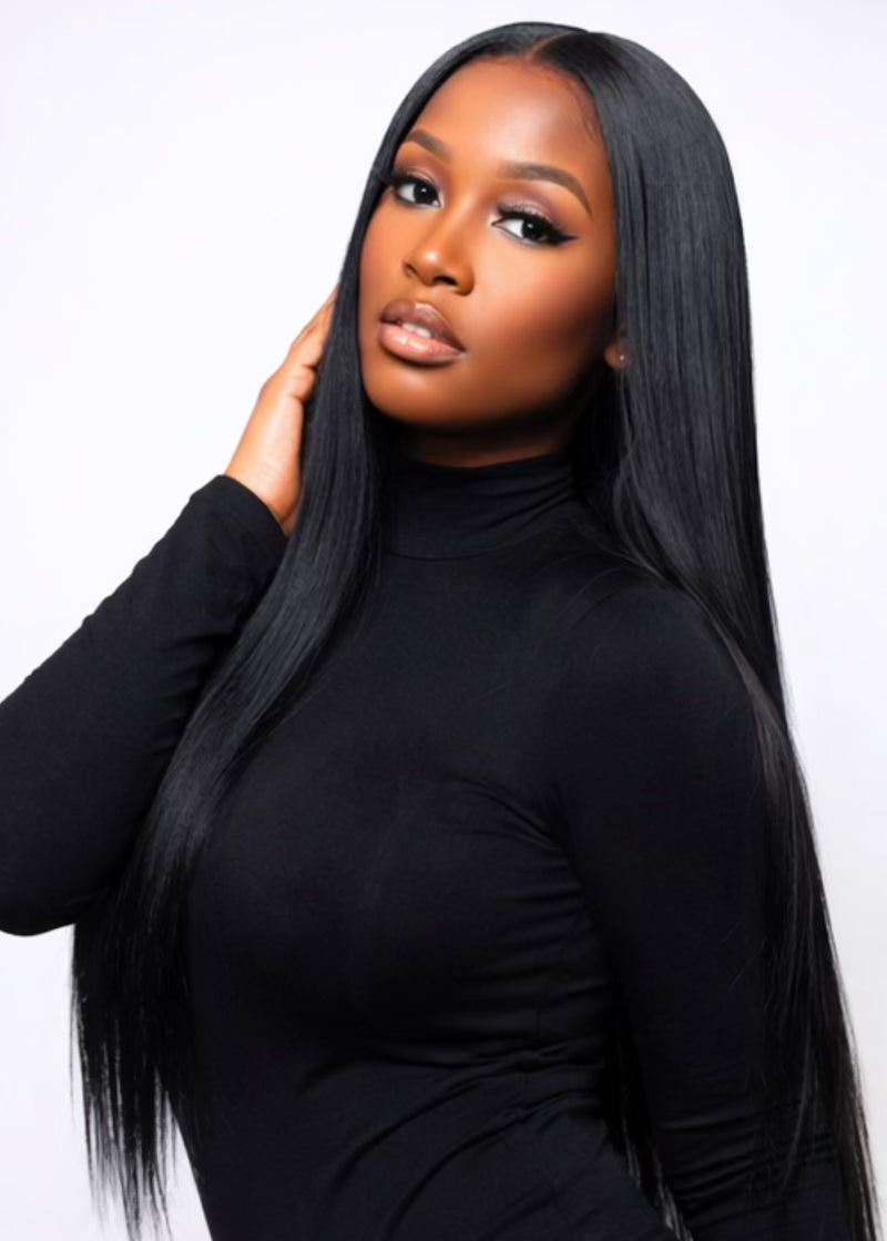 Ready To Wear Straight Hair 5x5 HD Lace Closure Unit Wig 180% Density Wig