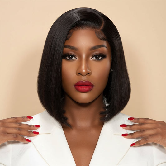 5x5 HD Lace Bob Wig – Sleek Premium Human Hair Closure Bob