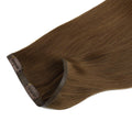 Chocolate Brown seamless clip-in hair extensions in 100% human hair – Nikki Smith Hair Collection