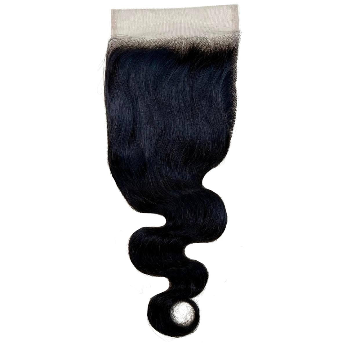 Body wave 5x5 transparent lace closure in 100% human hair, from Nikki Smith Hair Collection