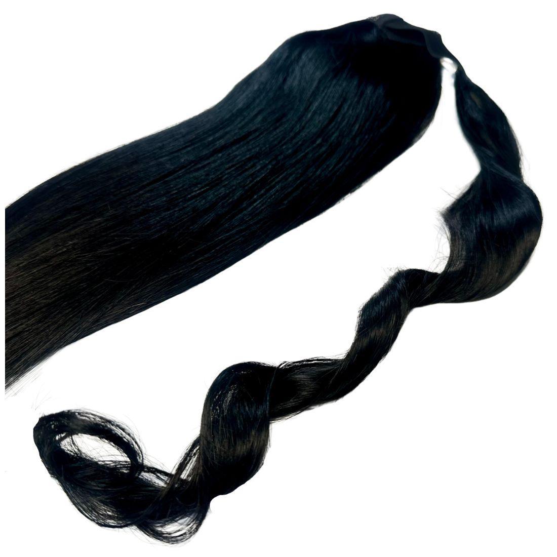 Close-up of Honey Blonde Ponytail, focusing on the comb attachment for easy and secure fit.