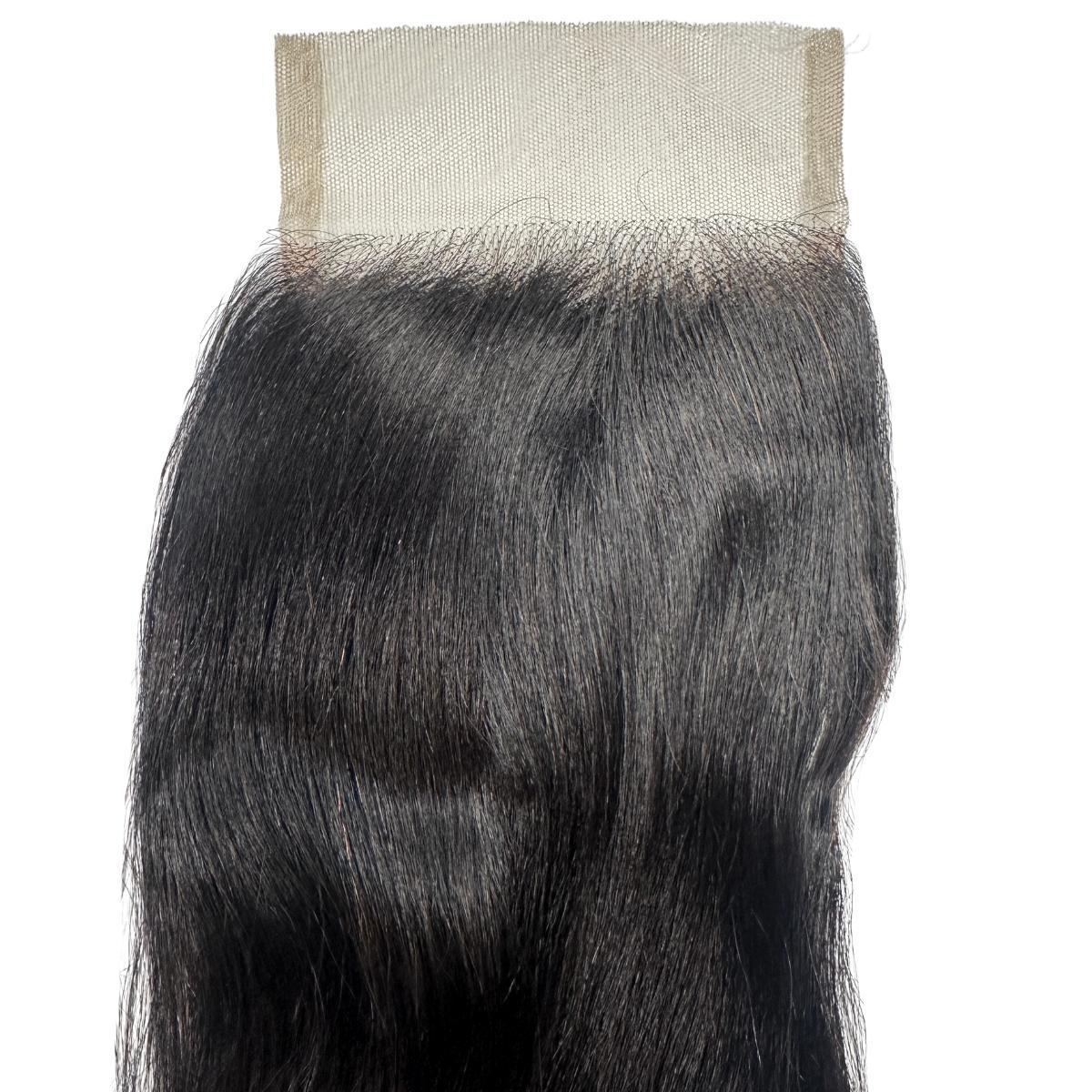Yaki straight 4x4 transparent lace closure in 100% virgin human hair - Nikki Smith Hair Collection