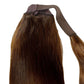 Dark Brown Ponytail extension, providing a flawless finish with easy-to-use attachment and sleek texture.
