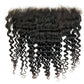 Image of HD Brazilian Deep Wave Frontal with a clear view of lace and hair texture, designed for versatility and styling.