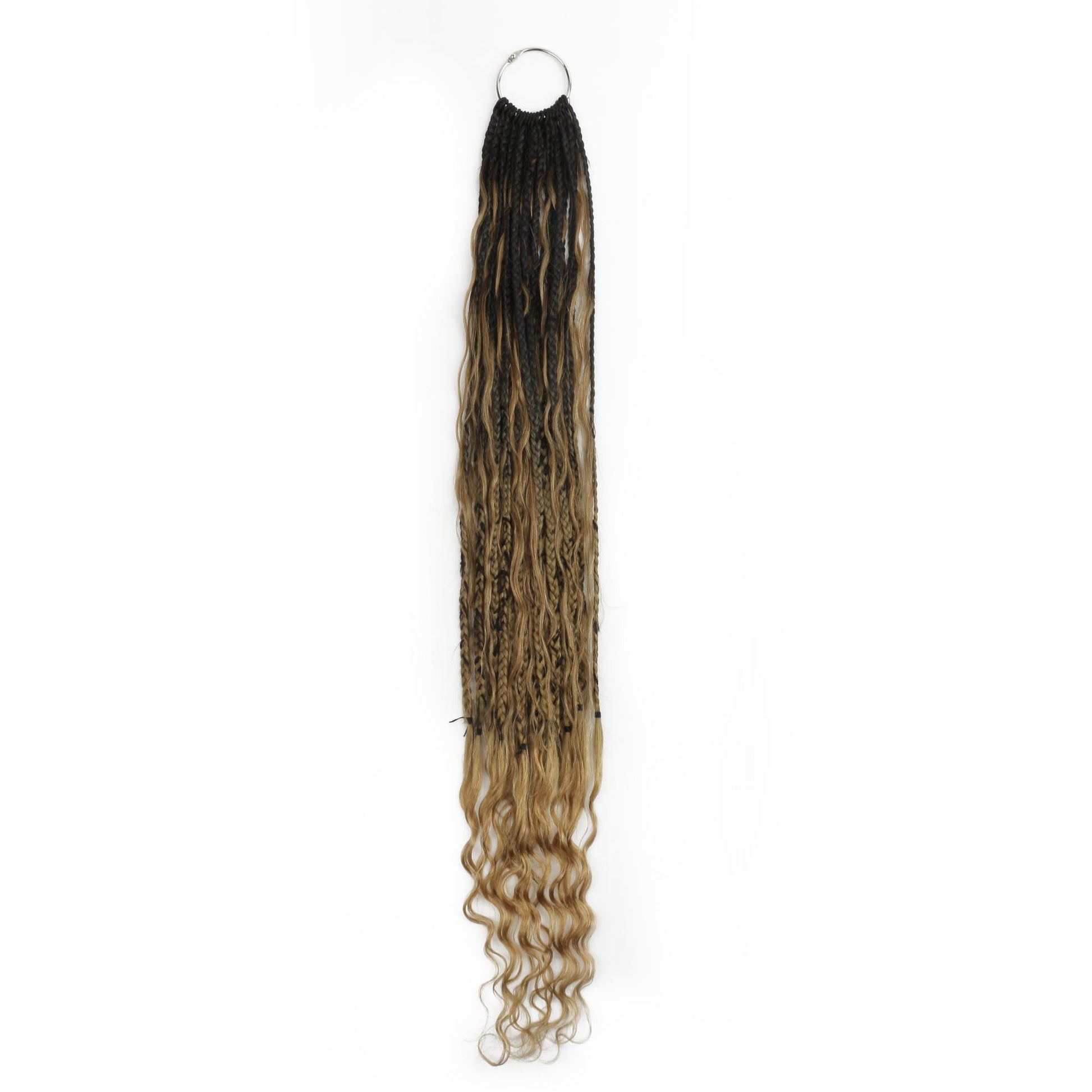 Honey blonde ombre deep wave boho braids styled – Nikki Smith Hair Collection