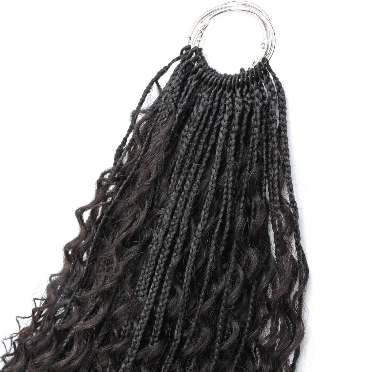 Deep wave boho braids close-up – Nikki Smith Hair Collection