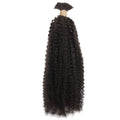 Afro Kinky Bulk Human Hair Extensions, 100% virgin hair, natural 1B color, perfect for voluminous, versatile braiding styles