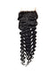 Brazilian Deep Wave 4x4 Closure, showcasing the deep wave texture and natural color lace closure.