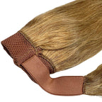 Auburn Ponytail detailed image, showcasing the natural hair texture and seamless wrap for a flawless finish.