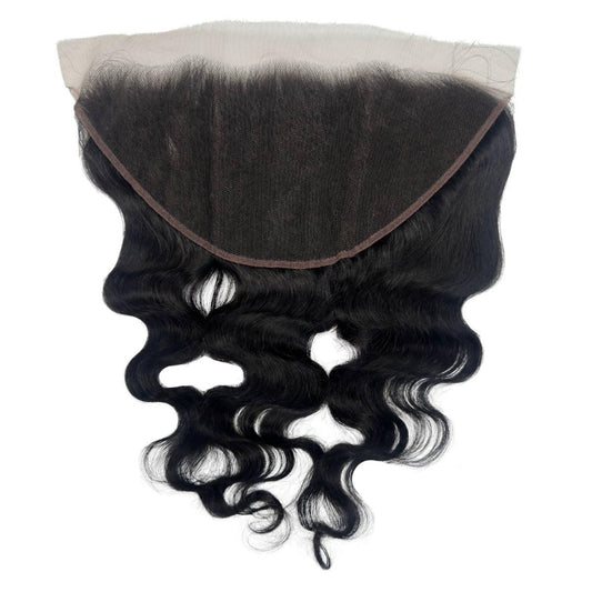 Jet black body wave 13x6 HD lace frontal in 100% human hair, from Nikki Smith Hair Collection