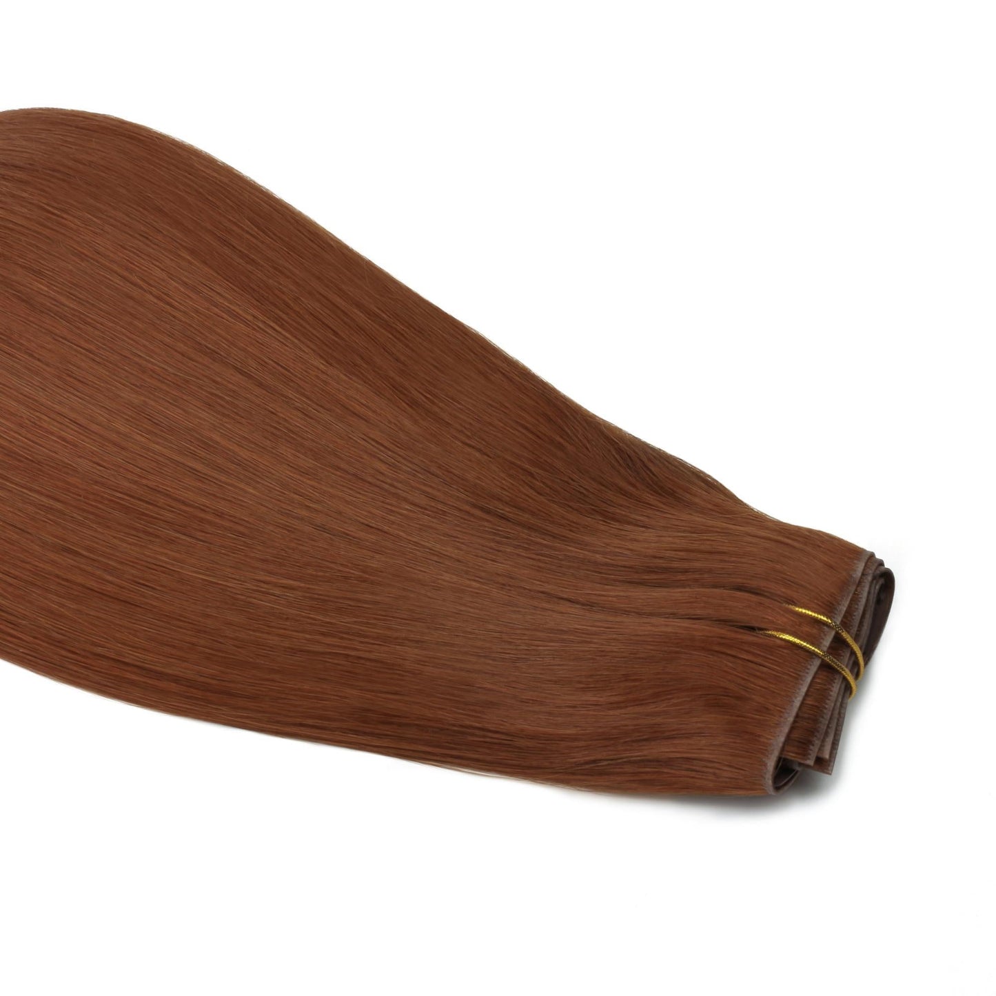 Rich Copper Auburn invisible clip-in hair extensions in 100% human hair – Nikki Smith Hair Collection
