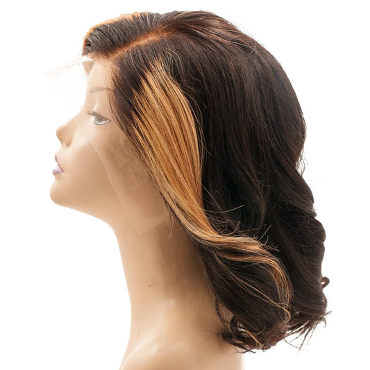 Honeycomb 13x4 transparent lace front bob wig in 100% human hair, from Nikki Smith Hair Collection
