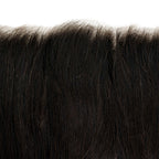 HD Brazilian Straight Frontal showing the perfect straight hair look with 13x6 lace and natural 1B color.