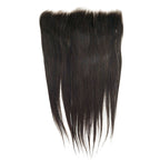 HD Brazilian Straight Frontal showing the perfect straight hair look with 13x6 lace and natural 1B color.