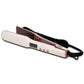 Nikki Smith White Titanium Flat Iron with 1.75" titanium plates and digital display for precision and advanced heat technology for all hair types.