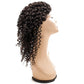Close-up of the Curly Skin Polyurethane Medical Wig, focusing on the fine curly texture and breathable construction.