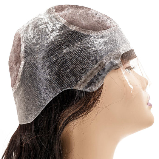 Side view of the Straight Fine Mono Base Medical Wig, highlighting the fine mono base and straight style for added sophistication.