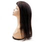Top view of the Straight Silicone Skin Medical Wig, emphasizing the natural 1B hair color and the sleek straight hairstyle.