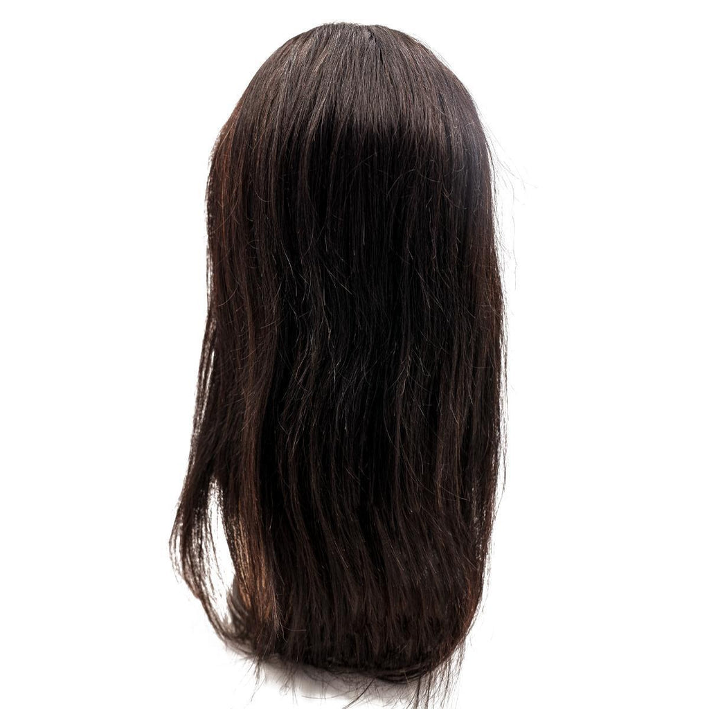 Another detailed view of the Straight Fine Mono Base Medical Wig, emphasizing its medical-grade design for clients with delicate scalps.