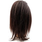 Close-up of the Kinky Straight Silicone Skin Medical Wig, emphasizing the soft silicone skin cap and the natural straight hair.
