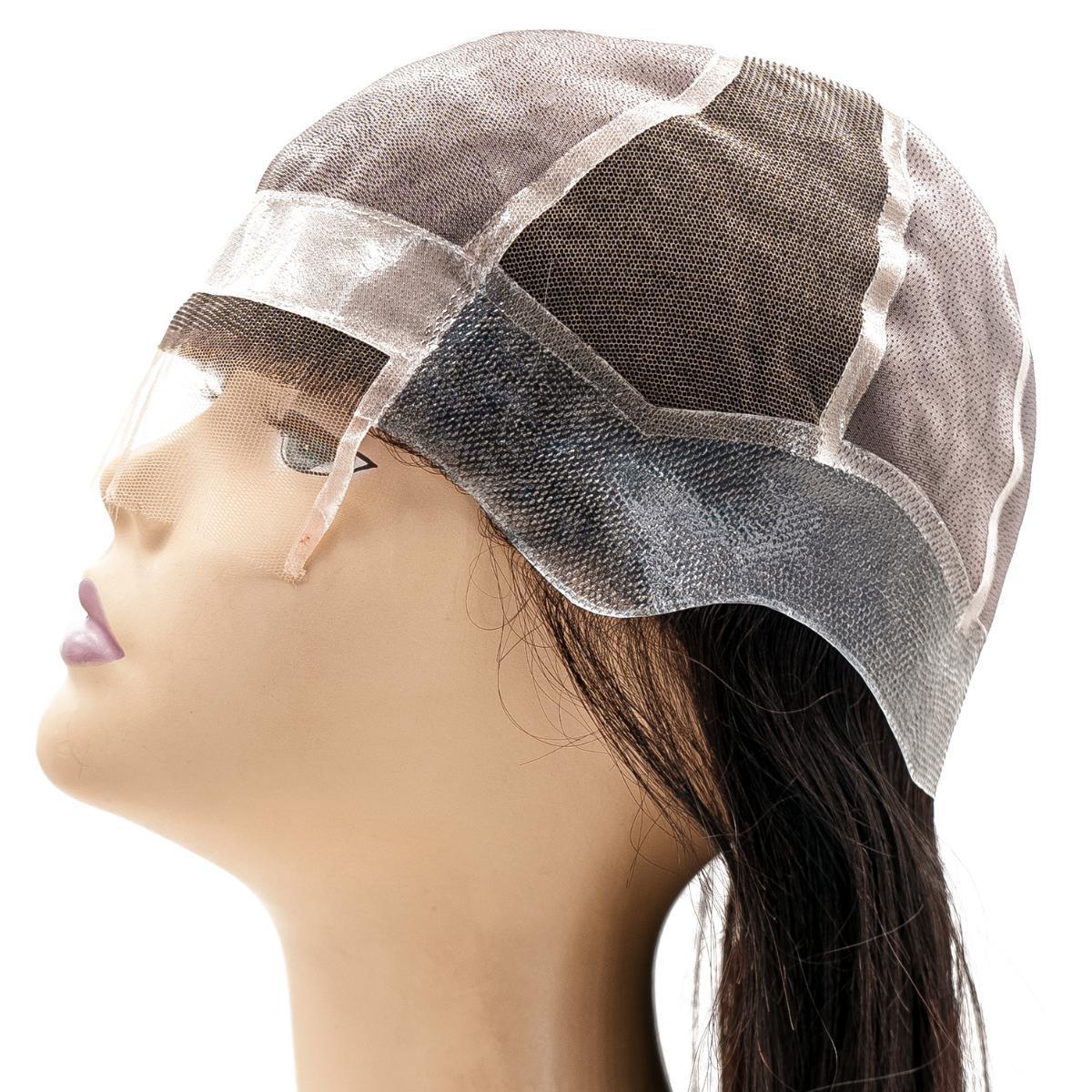 Close-up of the Straight Silicone Skin Medical Wig, highlighting the texture of the straight hair and the seamless silicone skin cap.