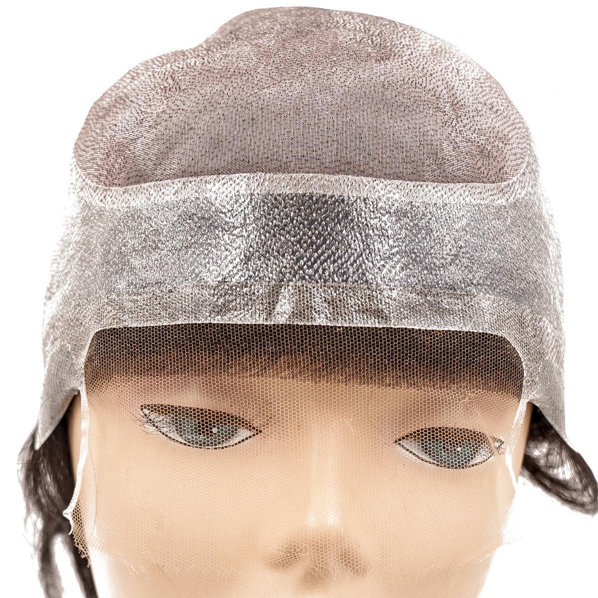 Another view of the Straight Fine Mono Base Medical Wig, showing the French lace front and the sleek, straight hairstyle.