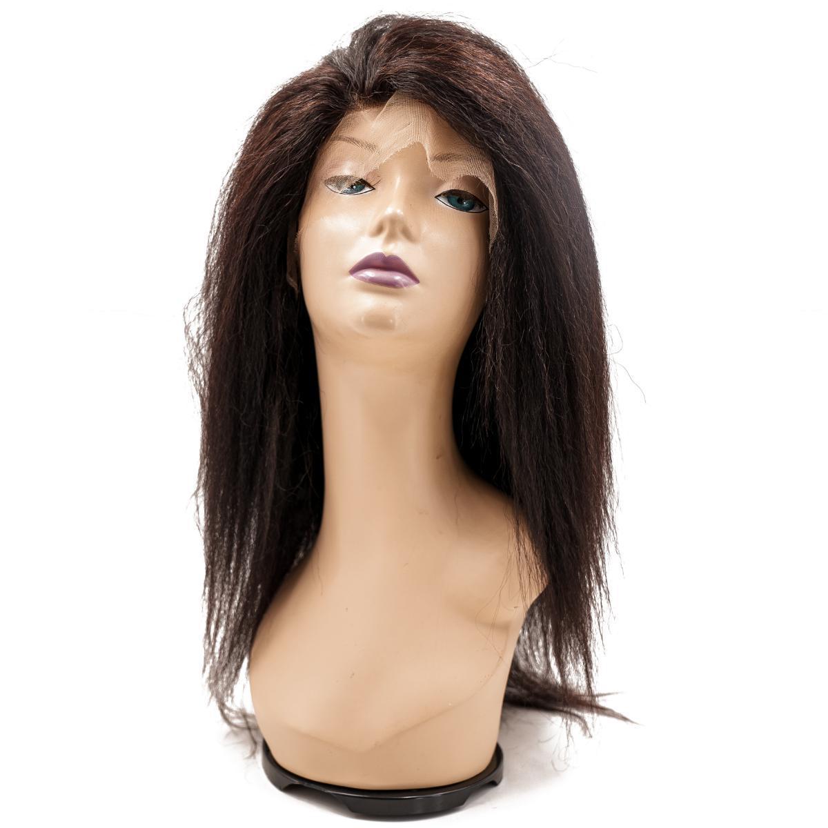 Kinky Straight Mono Lace Front PU Medical Wig by Nikki Smith Hair Collection, featuring a fine welded mono base and PU on the sides and back for a natural-looking scalp and maximum comfort.