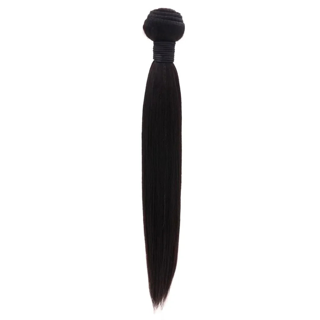 Brazilian Straight Hair Bundle - 100% human hair weave available in lengths 10-32 inches, offering a natural straight style