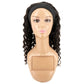 Deep Wave Headband Wig from Nikki Smith Hair Collection, made with 100% human hair in natural 1B color. This wig features 150% density and is adjustable to fit size 22.5 (Medium). It offers a comfortable, secure fit and can be lifted to a #27 color.