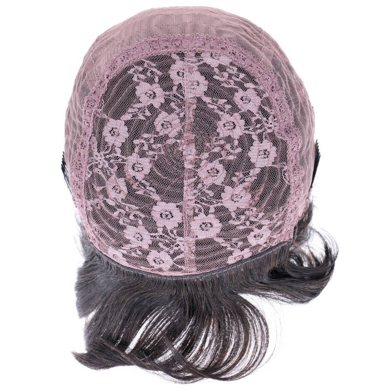 Top-down view of the Straight Bang Bob Wig, showing the precision and styling of the bob cut and bangs.