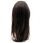 Detailed view of the Straight Mono Lace Front PU Medical Wig, emphasizing the medium size cap and high-quality human hair.