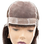 Another angle of the Kinky Straight Silicone Skin Medical Wig, showcasing the sleek texture and the realistic silicone skin cap.