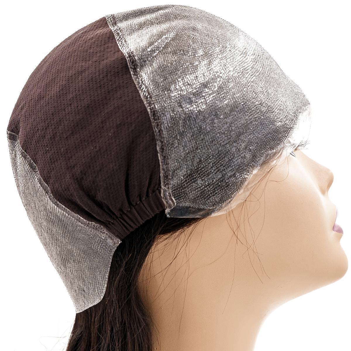 Close-up of the Curly Fine Mono Base Medical Wig, highlighting the curly hair texture and the fine mono base construction for comfort and natural appearance.