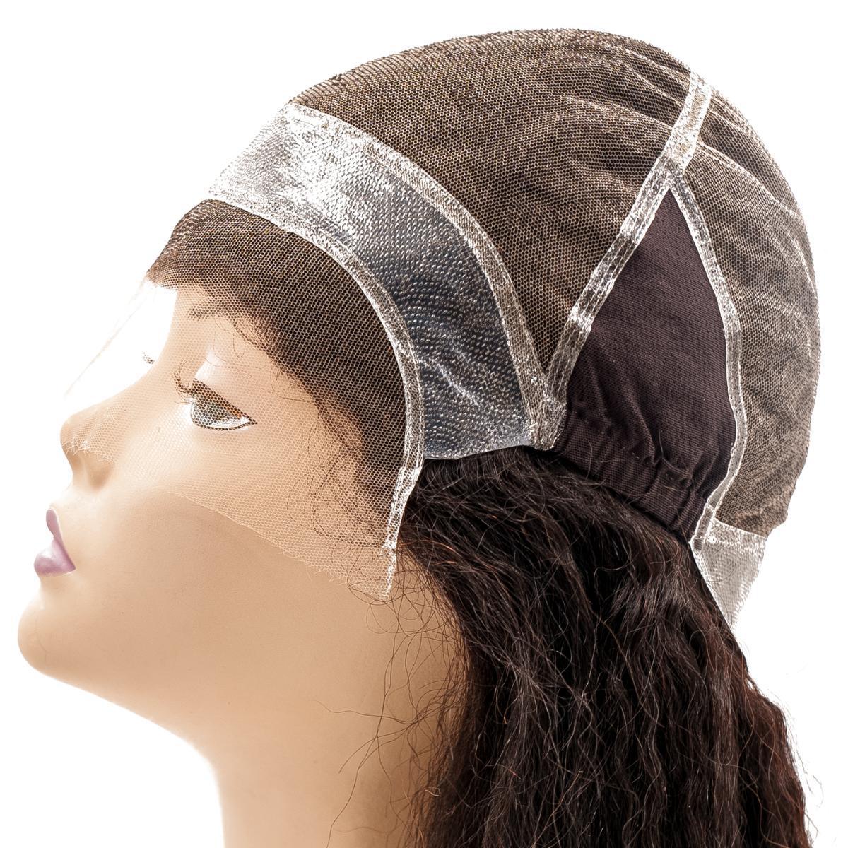 Another view of the Kinky Straight Silicone Skin Medical Wig, emphasizing the lightweight and breathable design for comfort.