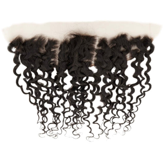 Spanish Wave Lace Frontal from Nikki Smith Hair Collection, made with Virgin Brazilian Human Hair. Features a 13x4 lace frontal with natural 1B color and 16” hair length for a seamless, natural look.