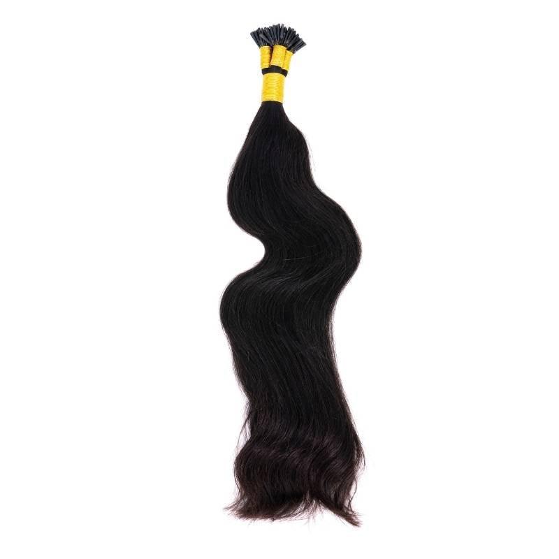 Raw Indian Wavy Natural Black I-Tip - Nikki Smith Collection 